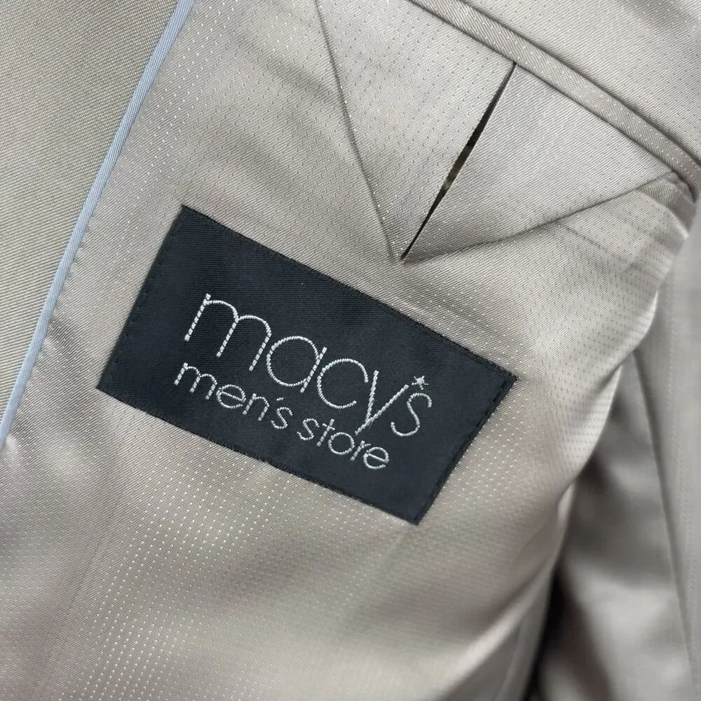 NEW Sean John Tan Sport Coat Blazer Jacket 42R NWT Polyester Macys